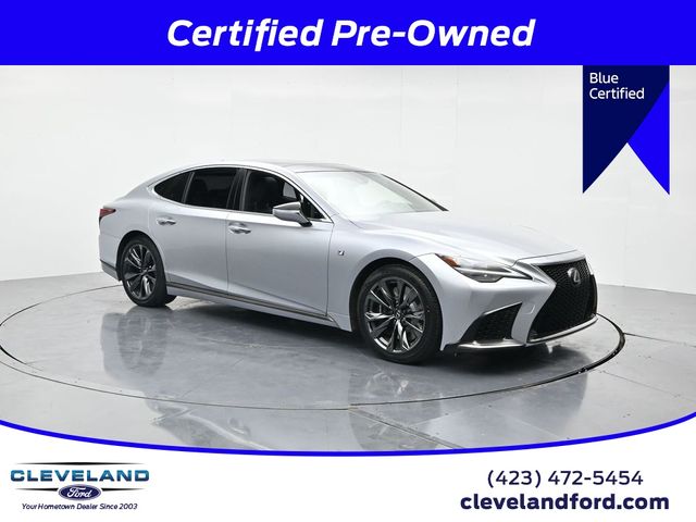 Silver 2021 Lexus LS 500 F Sport RWD Sedan Rear-Wheel Drive Automatic