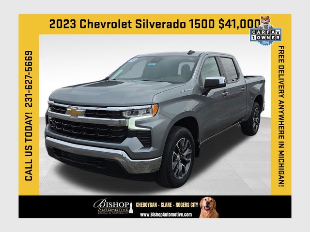 Sterling Gray Metallic 2023 Chevrolet Silverado 1500 Pickup Truck Four-Wheel Drive Automatic