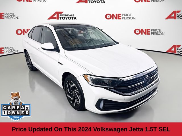 Pure White 2024 Volkswagen Jetta SEL FWD Sedan Front-Wheel Drive 8-Speed Automatic