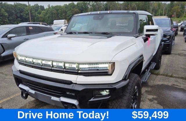 Interstellar White 2023 GMC Hummer EV Pickup Pickup Truck All-Wheel Drive 1-Speed Automatic