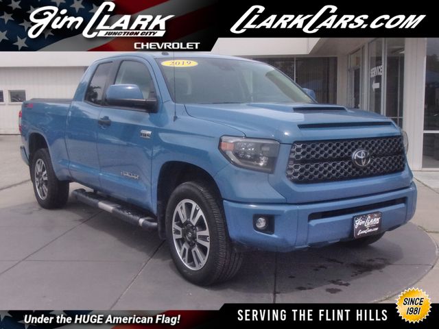 Cavalry Blue 2019 Toyota Tundra SR5 Double Cab 5.7L 4WD Pickup Truck Four-Wheel Drive 6-Speed Automatic