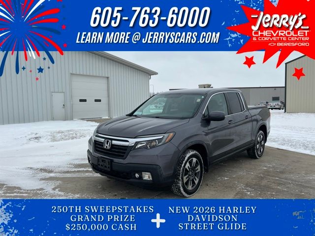 Gray 2017 Honda Ridgeline RTL-T AWD Pickup Truck All-Wheel Drive 6-Speed Automatic