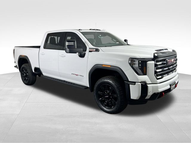Summit White 2025 GMC Sierra 3500HD AT4 Crew Cab 4WD Pickup Truck Four-Wheel Drive Automatic