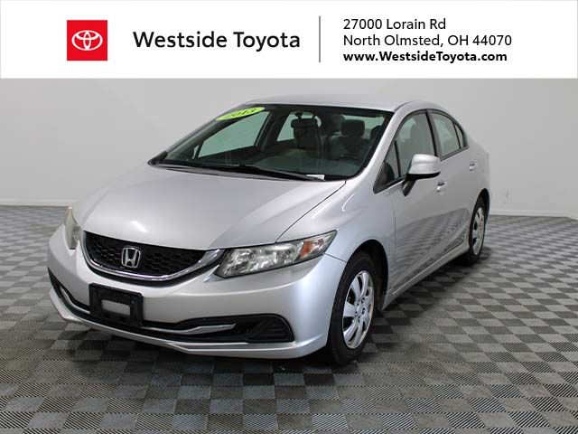 Alabaster Silver Metallic 2013 Honda Civic LX Sedan Front-Wheel Drive 5-Speed Automatic