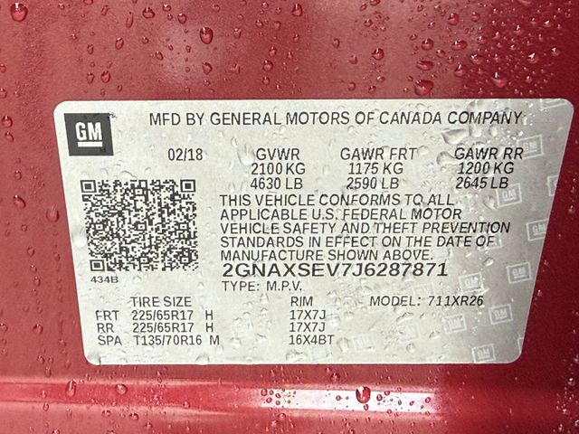 2018 Chevrolet Equinox LT Red at Durrett Motor Company