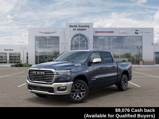 Blue Metallic 2026 RAM 1500 Pickup Truck Four-Wheel Drive 8-Speed Automatic