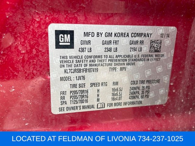 Used 2015 Chevrolet Trax For Sale in New Hudson, MI