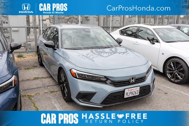 Meteorite Gray Metallic 2024 Honda Civic Sedan Front-Wheel Drive Continuously Variable Transmission