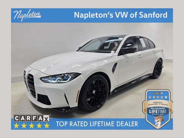 Alpine White 2023 BMW M3 Sedan Rear-Wheel Drive 6-Speed Manual