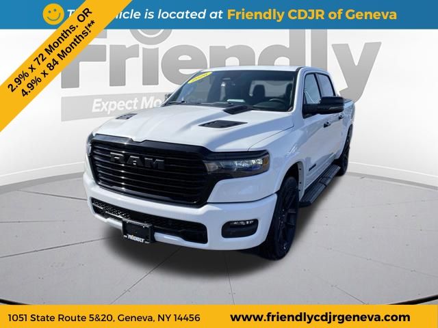 Bright White Clearcoat 2026 RAM 1500 Laramie Crew Cab 4WD Pickup Truck Four-Wheel Drive 8-Speed Automatic