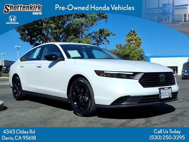 Platinum White Pearl 2025 Honda Accord Sedan Front-Wheel Drive Continuously Variable Transmission