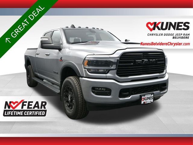 Billet Silver Metallic Clearcoat 2024 RAM 3500 Laramie Crew Cab 4WD Pickup Truck Four-Wheel Drive 6-Speed Automatic
