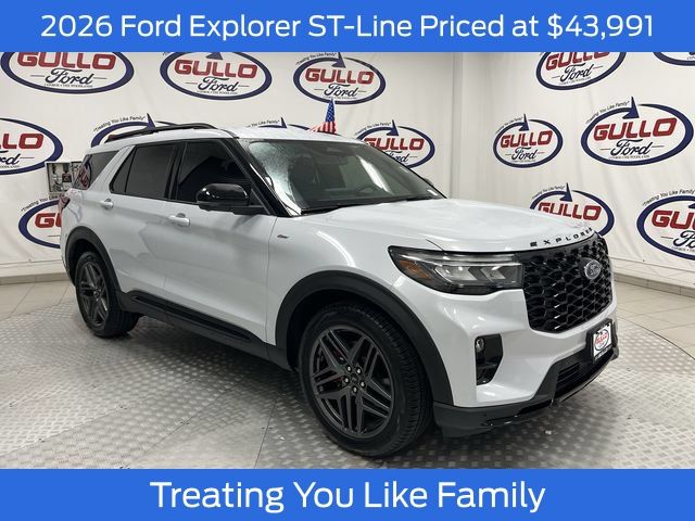 White Metallic 2026 Ford Explorer SUV / Crossover Rear-Wheel Drive Automatic