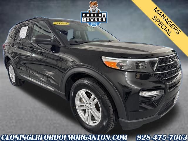 Agate Black Metallic 2023 Ford Explorer XLT AWD SUV / Crossover All-Wheel Drive Automatic