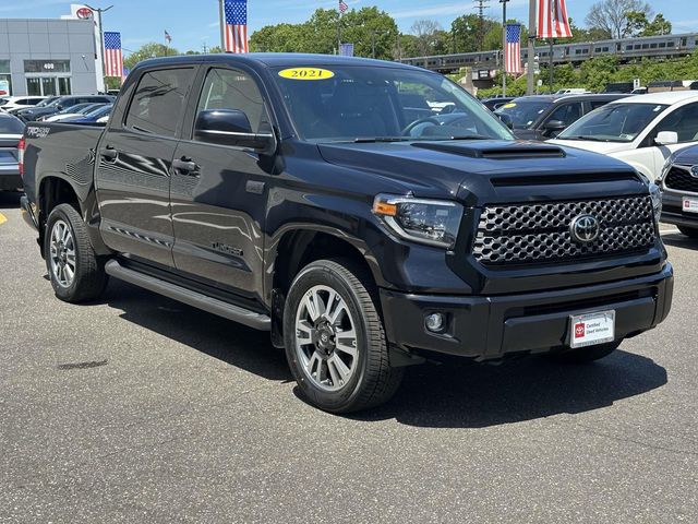 Midnight Black Metallic 2021 Toyota Tundra SR5 CrewMax 4WD Pickup Truck Four-Wheel Drive 6-Speed Automatic