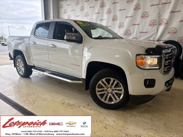 Summit White 2019 GMC Canyon SLT Crew Cab 4WD Pickup Truck Four-Wheel Drive 8-Speed Automatic