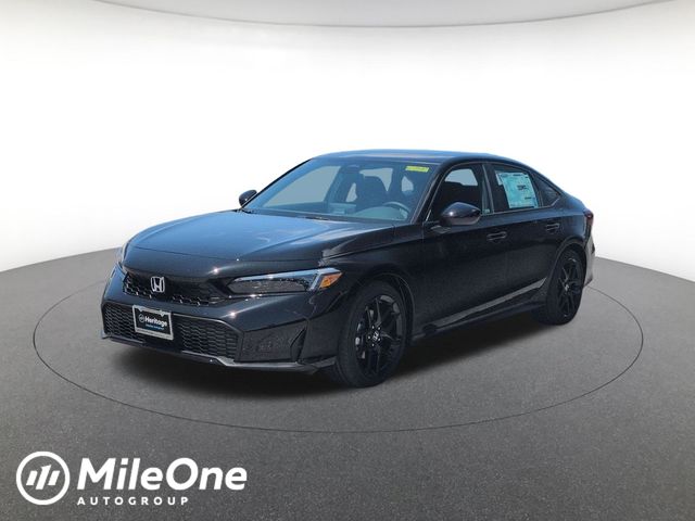 Crystal Black Pearl 2026 Honda Civic Hybrid Sport Sedan FWD Sedan Front-Wheel Drive Continuously Variable Transmission