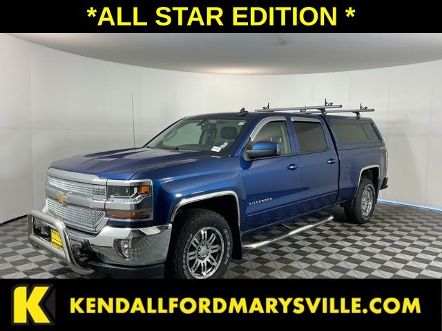 Deep Ocean Blue Metallic 2017 Chevrolet Silverado 1500 Pickup Truck Four-Wheel Drive 6-Speed Automatic Overdrive