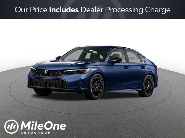 Blue Lagoon Pearl 2026 Honda Civic Sedan Front-Wheel Drive Continuously Variable Transmission
