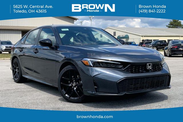 Meteorite Gray Metallic 2026 Honda Civic Sedan Front-Wheel Drive Continuously Variable Transmission
