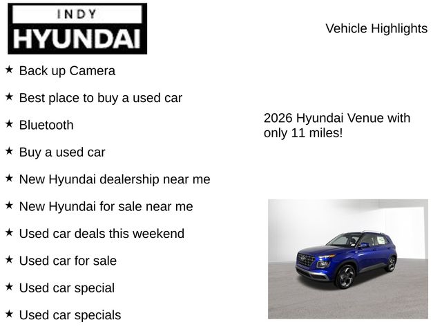New 2026 Hyundai Venue For Sale in Indianapolis, IN