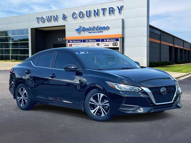 Super Black 2020 Nissan Sentra Sedan Front-Wheel Drive Continuously Variable Transmission