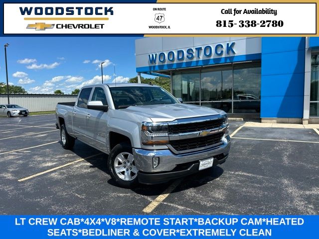 Silver Ice Metallic 2016 Chevrolet Silverado 1500 LT Crew Cab 4WD Pickup Truck Four-Wheel Drive 6-Speed Automatic Overdrive