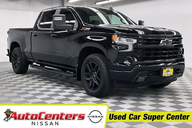 Black 2023 Chevrolet Silverado 1500 RST Crew Cab 4WD Pickup Truck Four-Wheel Drive 10-Speed Automatic