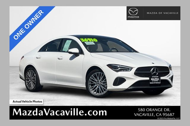 Polar White 2025 Mercedes-Benz CLA 250 FWD Coupe Front-Wheel Drive 8-Speed Dual Clutch