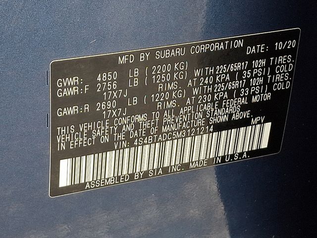 2021 Subaru Outback Premium Blue at Rafferty Subaru