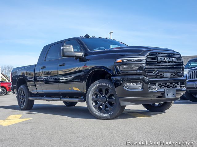 Diamond Black Crystal Pearlcoat 2026 RAM 3500 Laramie Mega Cab 4WD Pickup Truck Four-Wheel Drive 8-Speed Automatic