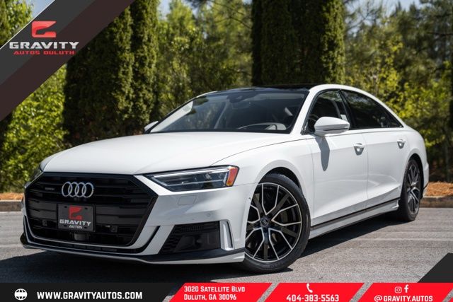 Glacier White 2020 Audi A8 L quattro 60 TFSI Sedan All-Wheel Drive 8-Speed Automatic