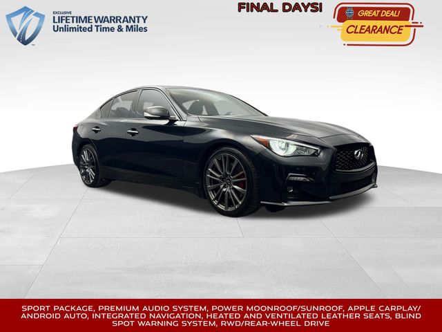 2022 Midnight Black Infiniti Q50 Red Sport 400 RWD Sedan