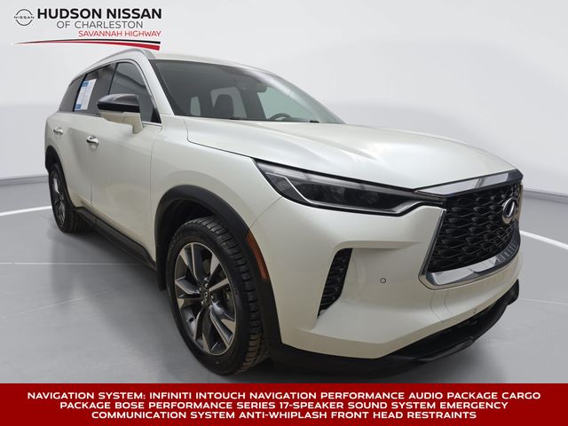 Majestic White 2023 INFINITI QX60 SUV / Crossover Front-Wheel Drive 9-Speed Automatic