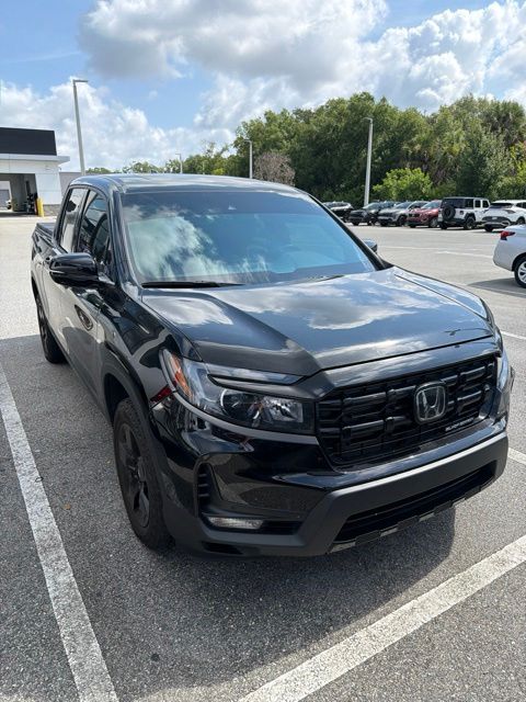 Crystal Black Pearl 2025 Honda Ridgeline Pickup Truck All-Wheel Drive 9-Speed Automatic