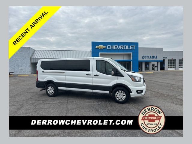 Oxford White 2024 Ford Transit Passenger 350 XLT Low Roof LB RWD Van Rear-Wheel Drive