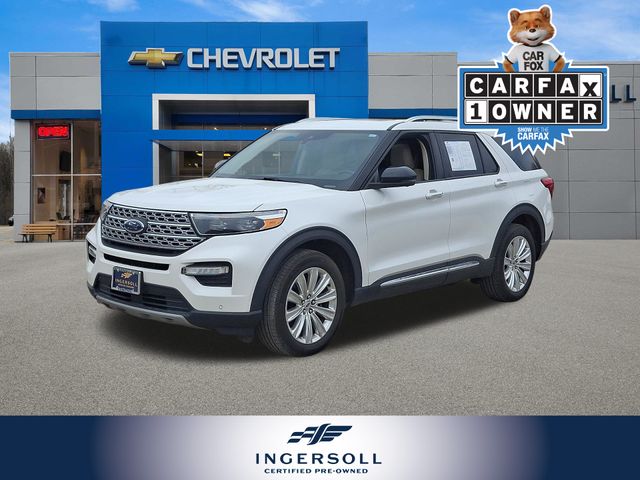 White Metallic 2020 Ford Explorer Limited AWD SUV / Crossover All-Wheel Drive Automatic