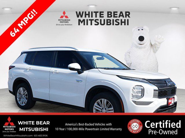 Solid White 2025 Mitsubishi Outlander Hybrid Plug-in SUV / Crossover All-Wheel Drive 1-Speed Automatic