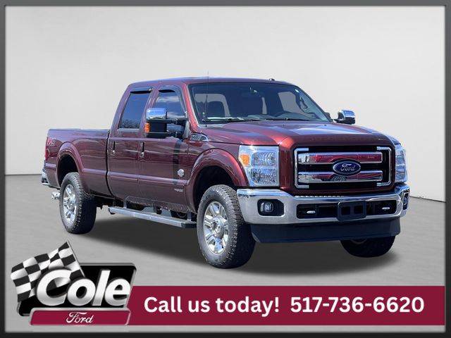 Red (Burgundy) 2016 Ford F-350 Super Duty King Ranch Crew Cab 4WD Pickup Truck Four-Wheel Drive 6-Speed Automatic