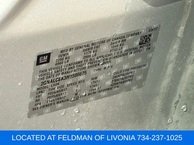Used 2017 Chevrolet Equinox For Sale in New Hudson, MI