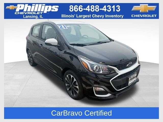 Mosaic Black Metallic 2021 Chevrolet Spark Hatchback Front-Wheel Drive Continuously Variable Transmission