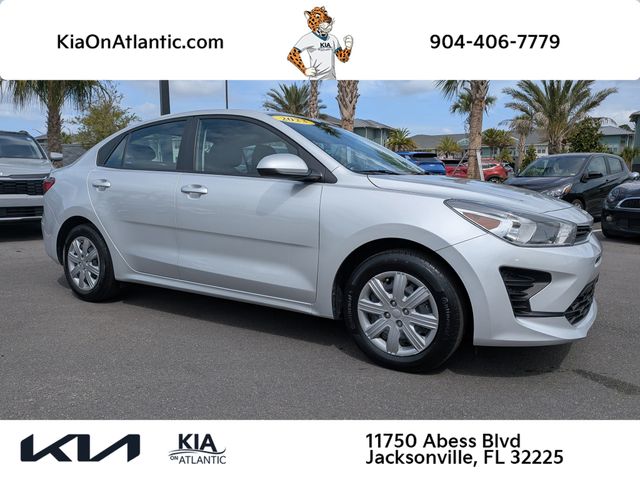 Silky Silver 2023 Kia Rio S FWD Sedan Front-Wheel Drive Continuously Variable Transmission