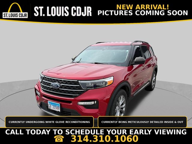 Red Metallic 2021 Ford Explorer SUV / Crossover All-Wheel Drive Automatic