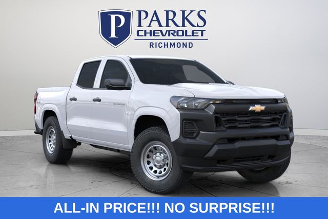 Summit White 2026 Chevrolet Colorado Work Truck Crew Cab 4WD Pickup Truck Four-Wheel Drive 8-Speed Automatic