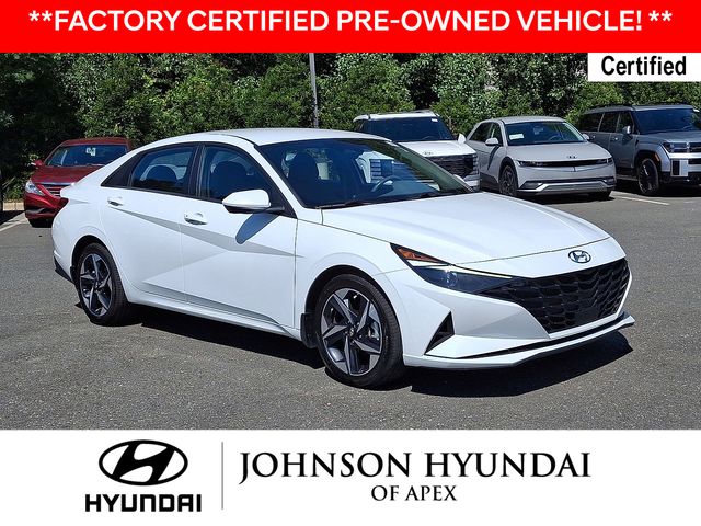 Quartz White 2023 Hyundai Elantra Sedan Front-Wheel Drive Continuously Variable Transmission