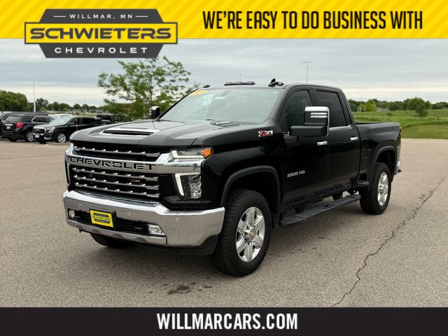 Black 2023 Chevrolet Silverado 3500HD LTZ Crew Cab 4WD Pickup Truck Four-Wheel Drive Automatic