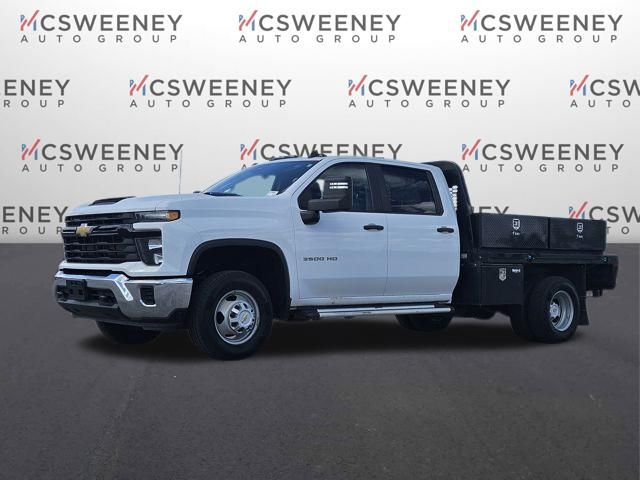 Summit White 2024 Chevrolet Silverado 3500HD Work Truck Crew Cab LB 4WD Pickup Truck Four-Wheel Drive Automatic