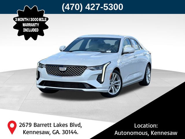 Crystal White 2023 Cadillac CT4 Luxury RWD Sedan Rear-Wheel Drive 8-Speed Automatic