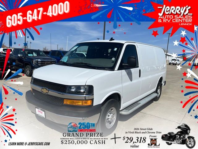 Summit White 2024 Chevrolet Express Cargo 2500 RWD Van Rear-Wheel Drive 8-Speed Automatic Overdrive