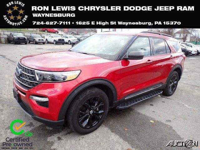Red Metallic 2023 Ford Explorer SUV / Crossover All-Wheel Drive Automatic